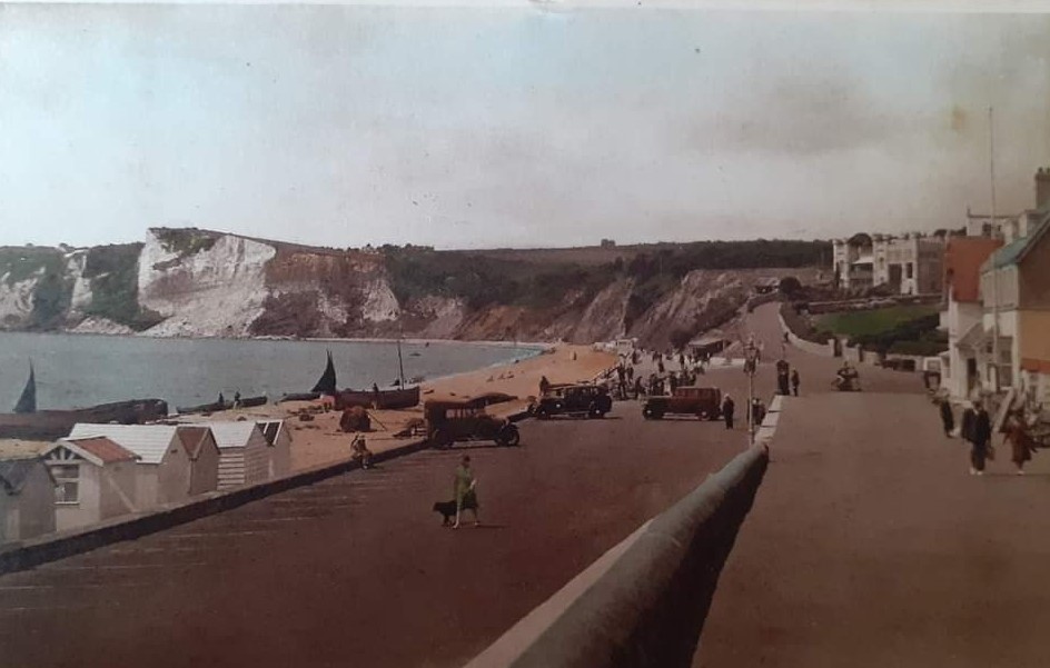 Colourised Old Postcard Of Seaton 1