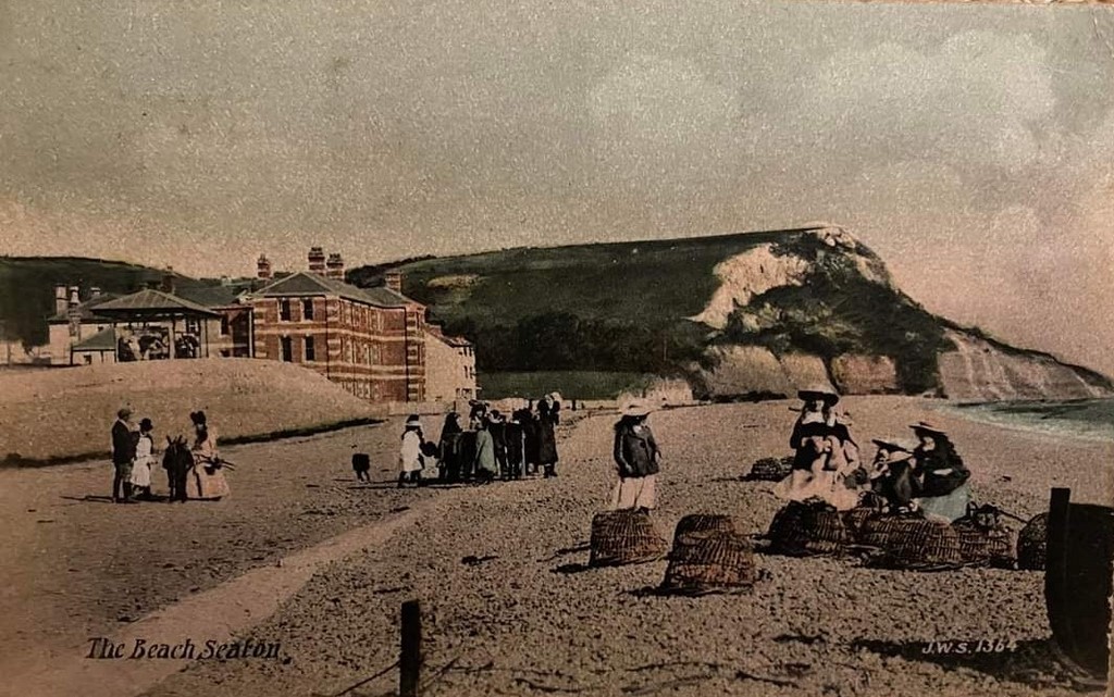 Colourised Old Postcard Of Seaton 3
